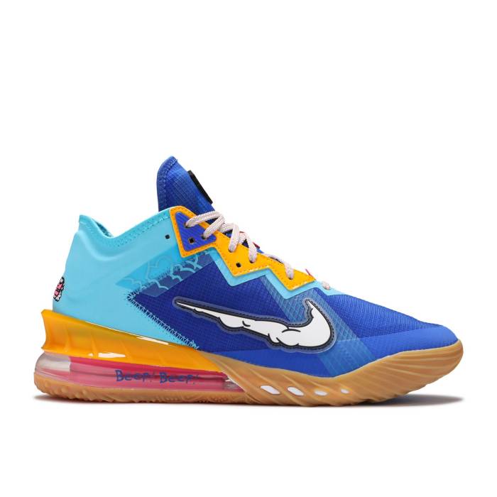 ナイキ Nike 【 Space Jam X Lebron 18 Low \u0027Wile E. X Roadrunner\u0027 Men Racer Blue/Baltic Blue/University Gold/White 】 ジャム Lebron レブロン メンズ 青碧 青碧 ゴールド 白いこと 白いこと