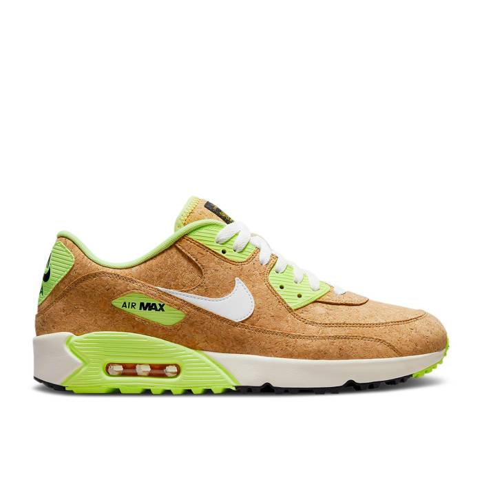 ナイキ Nike 【 Air Max 90 Golf Nrg \u0027Cork\u0027 Men Beechtree/Barely Volt/Black/Sail 】 マックス golf ゴルフ メンズ 黒いこと 黒いこと