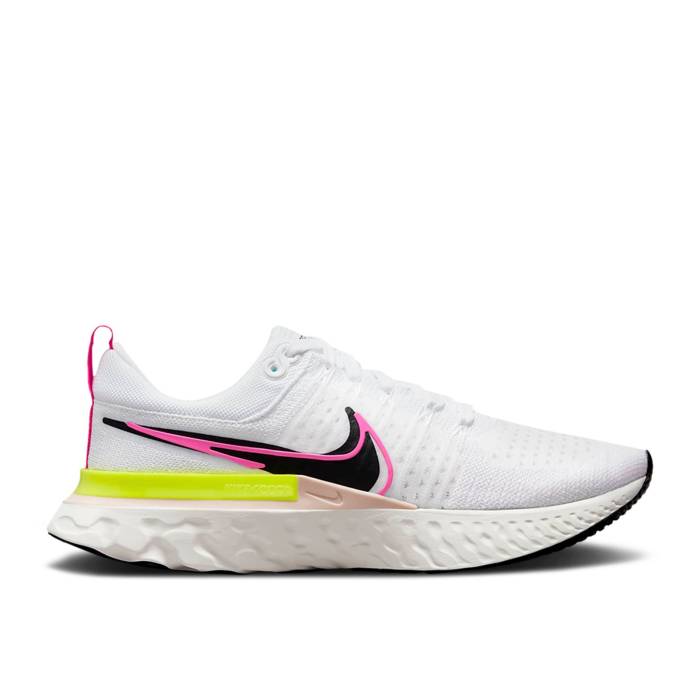 ナイキ Nike 【 React Infinity Run Flyknit 2 \u0027Rawdacious\u0027 Men White/Sail/Pink Blast/Black 】 リアクト 幽客 飛球編み物 メンズ 白いこと 白いこと pink サクラ色 ブラジャー同盟罷工 黒いこと 黒いこと