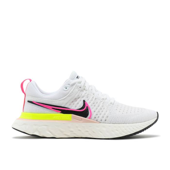 ナイキ Nike 【 Wmns React Infinity Run Flyknit 2 \u0027Rawdacious\u0027 Women White/Sail/Pink Blast/Black 】 リアクト 幽客 飛球編み物 レディース 白いこと 白いこと pink さくら色 ブラジャー同盟罷業 黒いこと 黒いこと