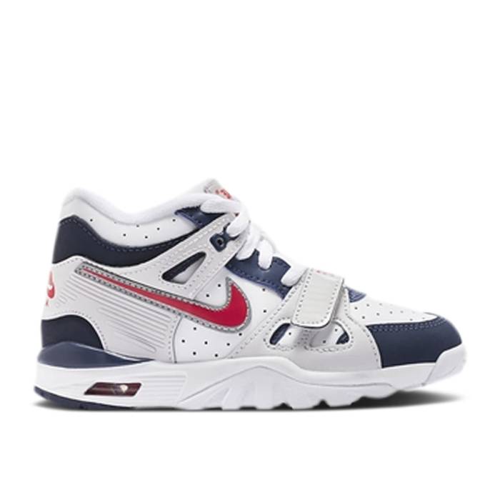 ナイキ Nike 【 Air Trainer 3 Gs 'Usa' Youth Midnight Navy/White/Vast Grey/University Red 】 トレーナー ジュニア キッズ 紺色 ネイビー 白色 ホワイト 灰色 グレー Red 赤・レッド|スニケス