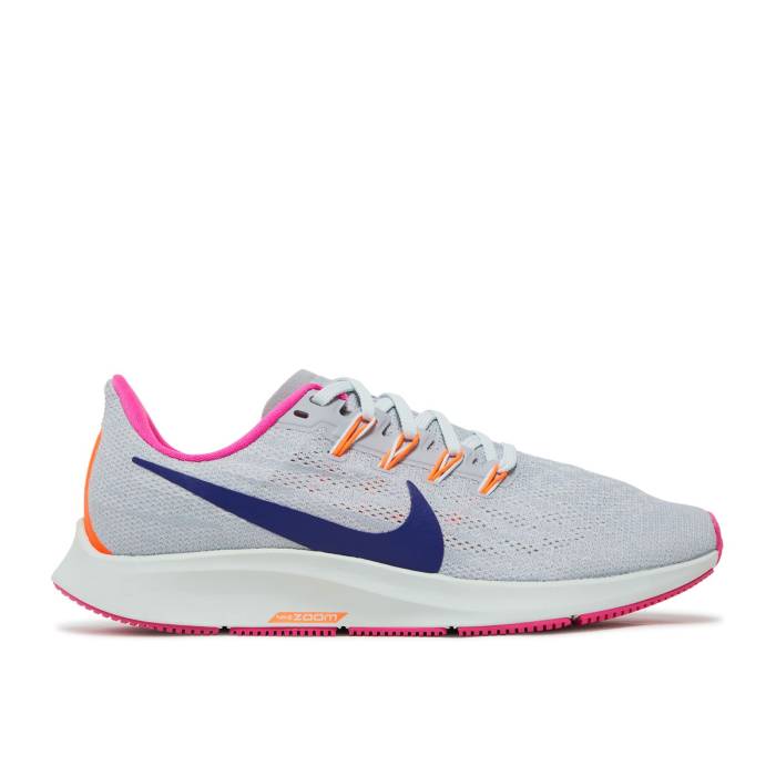 ナイキ Nike 【 Wmns Air Zoom Pegasus 36 \u0027Wolf Grey Regency Purple\u0027 Women Wolf Grey/Ghost Aqua/Laser Fuchsia/Regency Purple 】 望遠レンズ ペガサス 薄墨色 薄墨色 レディース 薄墨色 薄墨色 アクア Laser レーザ Purple 紫・パープ レディース靴-靴