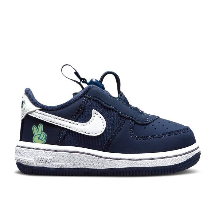 ナイキ Nike 【 Force 1 Toggle Se Td Peace Infant Midnight Navy/Lime Glow/White 】 ベビー 紺色 ネイビー ライム 白色 ホワイト