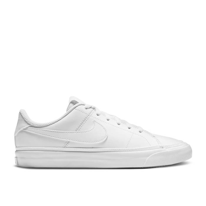 ナイキ Nike 【 Court Legacy ガウス \u0027Triple White\u0027 Youth White/White/White 】 厚地の外套 legacy レガシー 御坊っちゃん キッズ 白いこと 白いこと