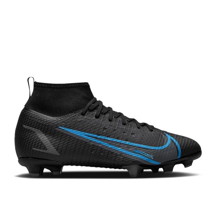 ナイキ Nike 【 Mercurial Superfly 8 Pro Fg Gs 'Black Photo Blue' Youth Black/Iron Grey/Black 】 プロ ジュニア キッズ 黒色 ブラック 灰色 グレー|スニケス