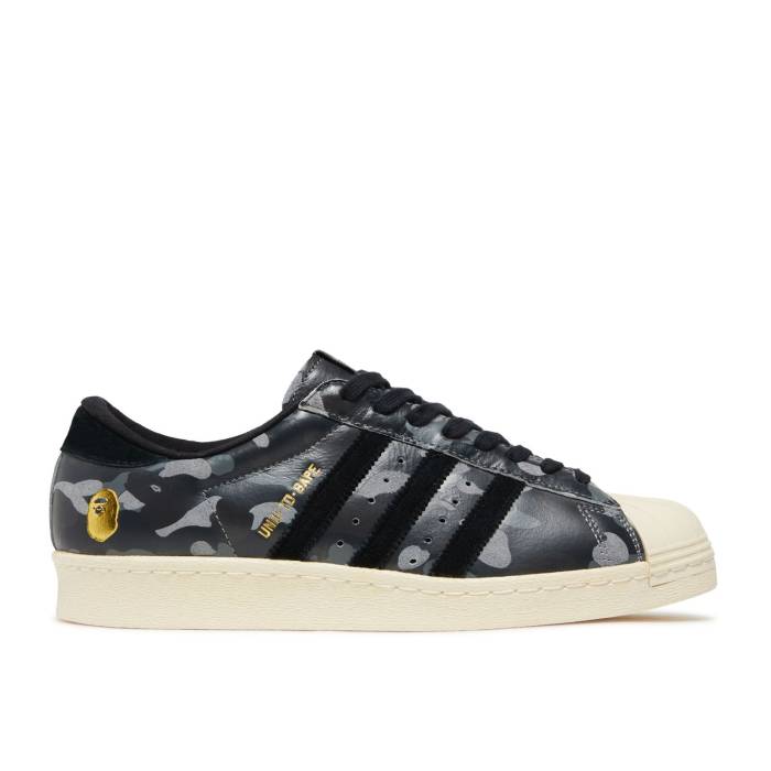 アディダス Adidas 【 A Bathing Ape X Undeafeated X Superstar 80S 'Black Camo' Men Black/Camo 】 Superstar スーパースター メンズ 黒色 ブラック カモ柄|スニケス