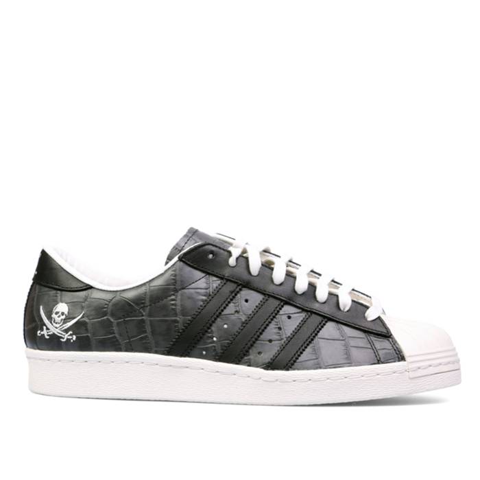 アディダス Adidas 【 Neighborhood X  Superstar 80S \u0027Nbhd\u0027 Men Core Black/Core Black/Core White 】 Superstar はやりっ児 メンズ 中核グループ 黒いこと 黒いこと 白いこと 白いこと 靴-スニーカー