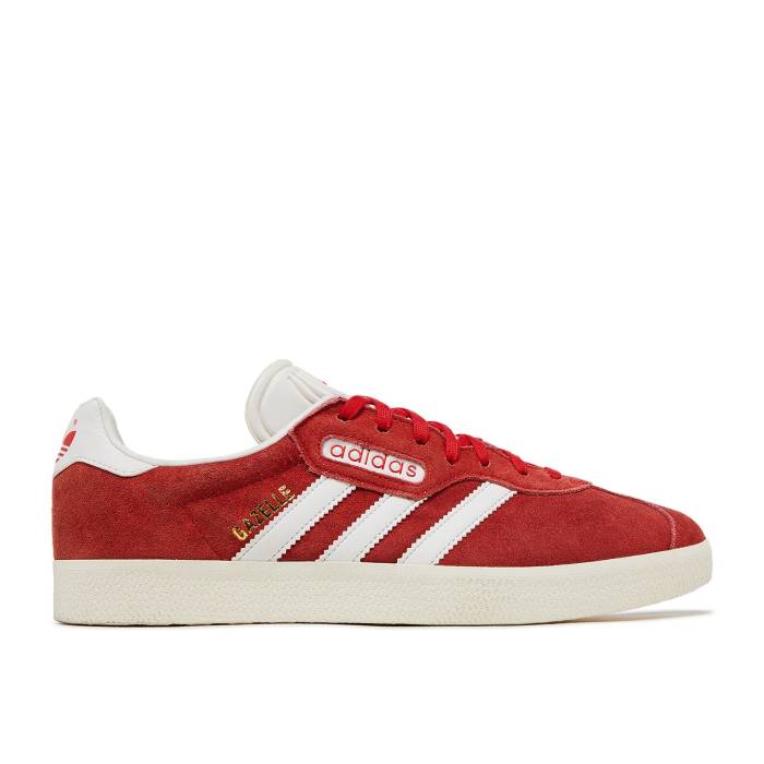 アディダス Adidas 【 Gazelle Super Men Red/Vintage White-Gold Metal 】 ガゼル メンズ Red 赤・赤いこと vintage ビンテージ・ヴィンテージ 金属元素 靴-スニーカー