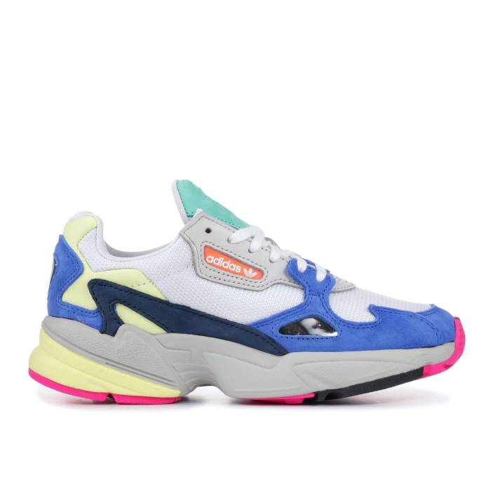 アディダス Adidas 【 Wmns Falcon \u0027Blue\u0027 Women Cloud White/Cloud White/Blue 】 レディース 白いこと 白いこと 青み 青色