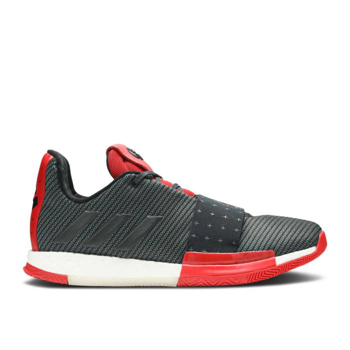 アディダス Adidas 【 Harden Vol. 3 \u0027Black Scarlet\u0027 Men Core Black/Grey/Scarlet 】 ハーデン メンズ 中核グループ 黒いこと 黒いこと 薄墨色 薄墨色