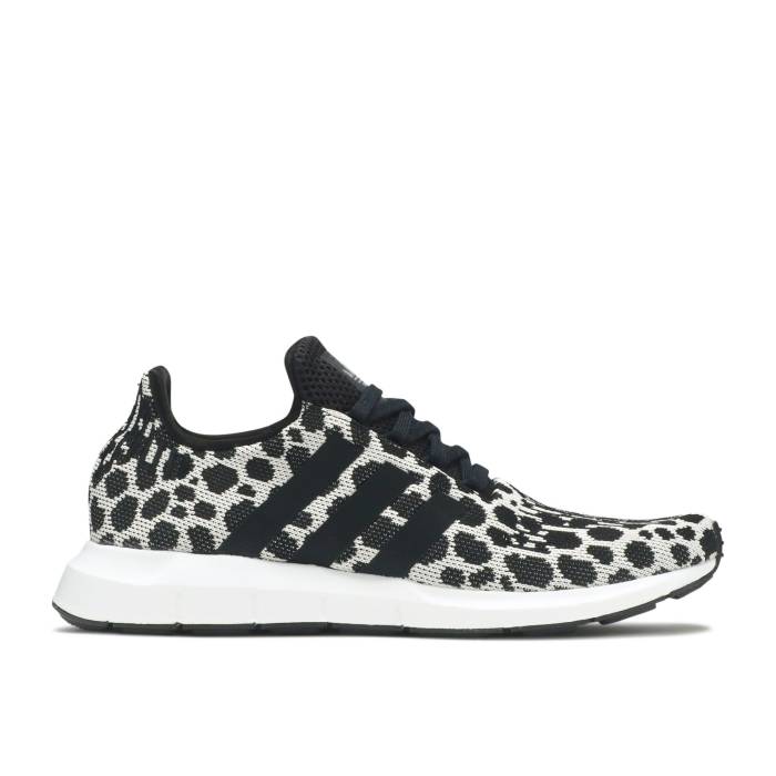 アディダス Adidas 【 Wmns Swift Run Leopard Print Women Raw White/Core Black/Carbon 】 Swift ラン レディース 白色 ホワイト コア 黒色 ブラック カーボン