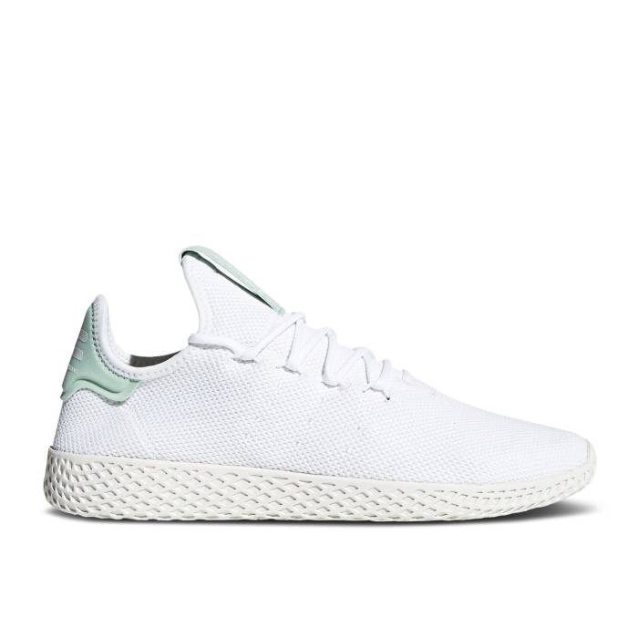 アディダス Adidas 【 Pharrell Williams X Tennis Hu \u0027Light Teal\u0027 Men Cloud White/Cloud White/Chalk White 】 庭球 メンズ 白いこと 白いこと