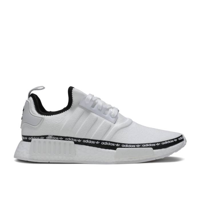 アディダス Adidas 【 Wmns Nmd_R1 \u0027White Tape Logo\u0027 Women Cloud White/Cloud White/Core Black 】 レディース 白いこと 白いこと 中核グループ 黒いこと 黒いこと