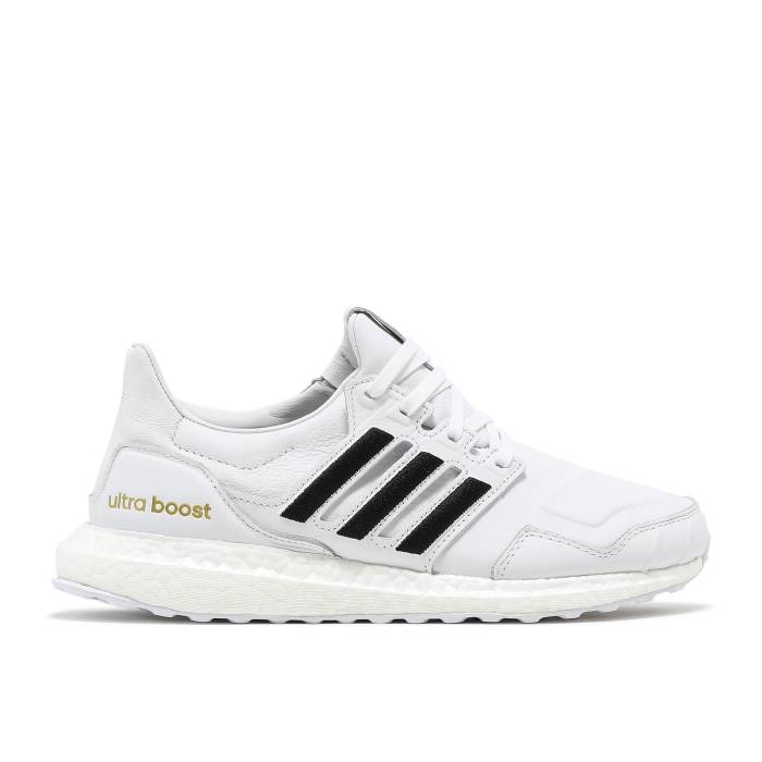 アディダス Adidas 【 Ultraboost Dna \u0027White Leather\u0027 Men Footwear White/Gold Metallic/Core Black 】 メンズ 白色 ホワイト ゴールド コア 黒色 ブラック メンズ靴-スニーカー