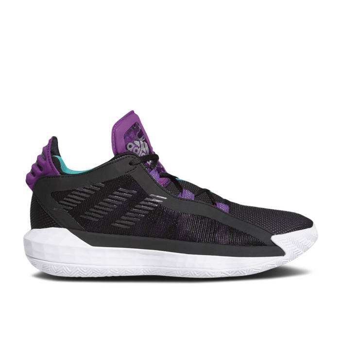 アディダス Adidas 【 Dame 6 \u0027Purple Tongue\u0027 Men Core Black/Silver Metallic/Footwear White 】 メンズ 中核グループ 黒いこと 黒いこと Silver しろがね色・しろがね色 白いこと 白いこと