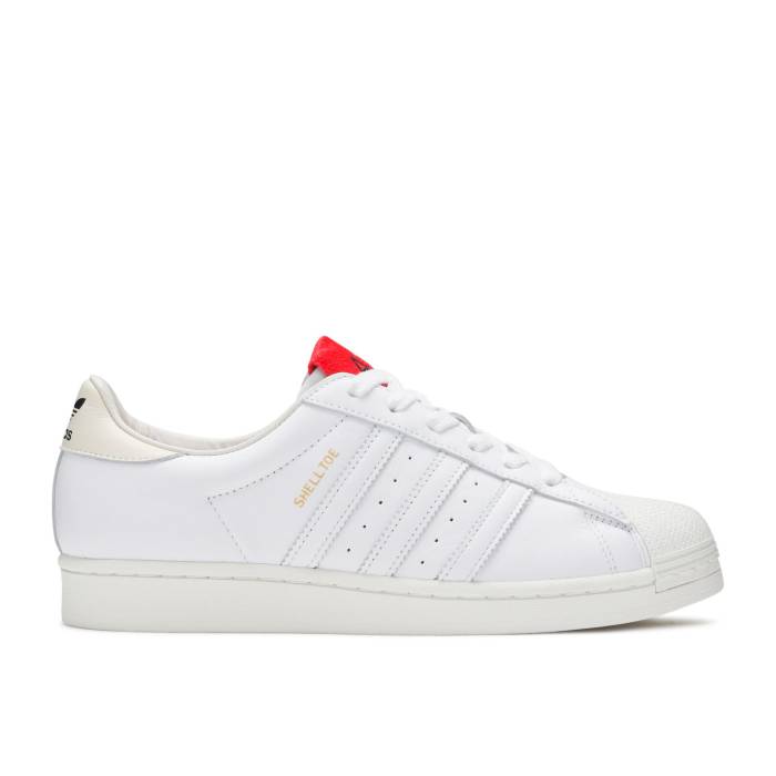 アディダス Adidas 【 424 X Superstar Shell Toe \u0027White Scarlet\u0027 Men Core White/Core White/Scarlet 】 Superstar はやりっ児 shell 甲殻 メンズ 中核グループ 白いこと 白いこと