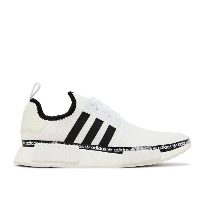 アディダス Adidas 【 Nmd_R1 Logo Strip - Cloud White Men Cloud White/Core Black/Cloud White 】 メンズ 白色 ホワイト コア 黒色 ブラック