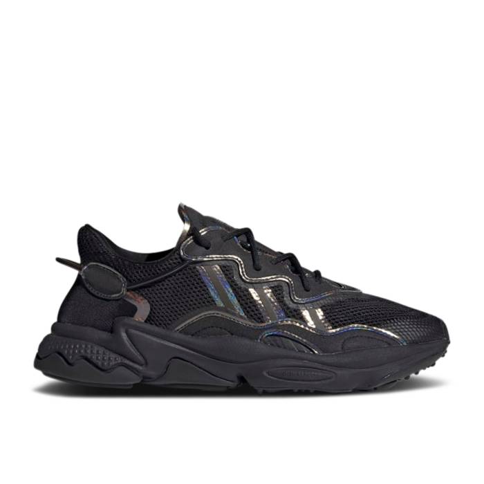 アディダス Adidas 【 Ozweego \u0027Black Iridescent\u0027 Men Core Black/Core Black/Cloud White 】 メンズ 中核グループ 黒いこと 黒いこと 白いこと 白いこと