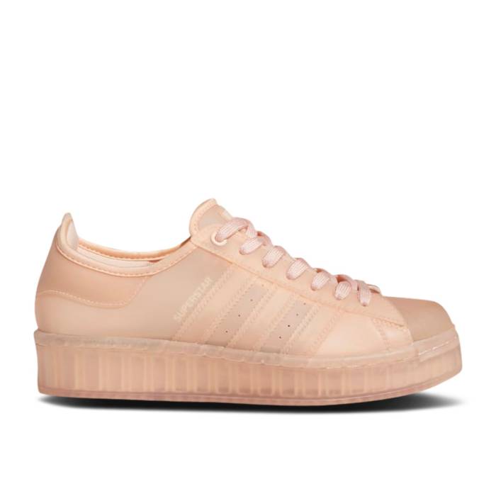 アディダス Adidas 【 Wmns Superstar Jelly \u0027Vapour Pink\u0027 Women Vapour Pink/Vapour Pink/Cloud White 】 Superstar はやりっ児 レディース pink サクラ色 白いこと 白いこと
