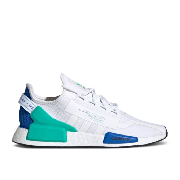 アディダス Adidas 【 Nmd_R1 V2 \'White Cyan\' Men Cloud White/Cloud White/Core Black 】 メンズ 白色 ホワイト コア 黒色 ブラック|スニケス
