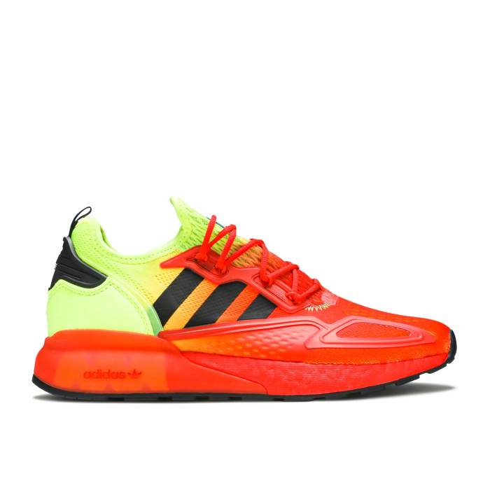 アディダス Adidas 【 Zx 2K Boost \u0027Solar Yellow Red\u0027 Men Solar Yellow/Cloud White/Hi-Res Red 】 ブースト yellow 黄味がかった・黄色 メンズ yellow 黄味がかった・黄色 白いこと 白いこと Red 赤・赤いこと