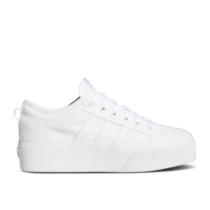アディダス Adidas 【 Wmns Nizza Platform 'Triple White' Women Cloud White/Cloud White/Cloud White 】 レディース 白色 ホワイト