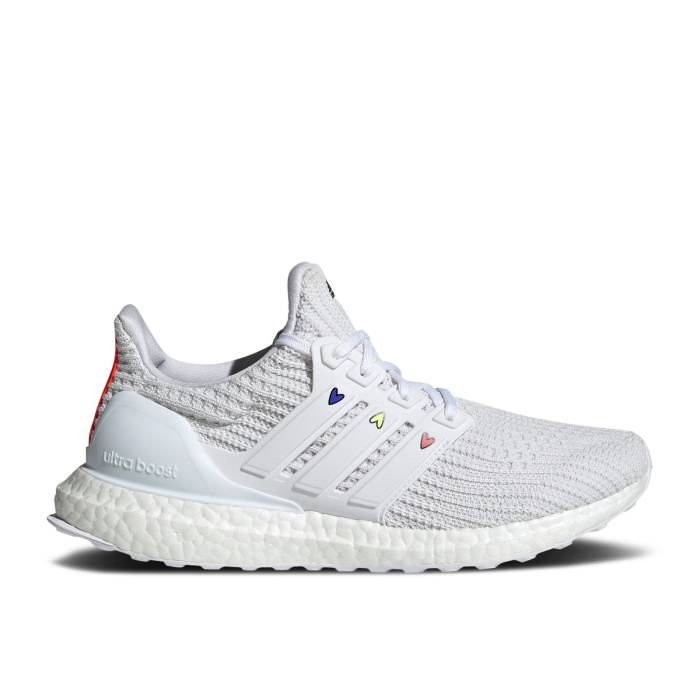 アディダス Adidas 【 Wmns Ultraboost 4.0 Dna 'White Hearts' Women Cloud White/Chalk White/Solar Red 】 レディース 白色 ホワイト Red 赤・レッド|スニケス