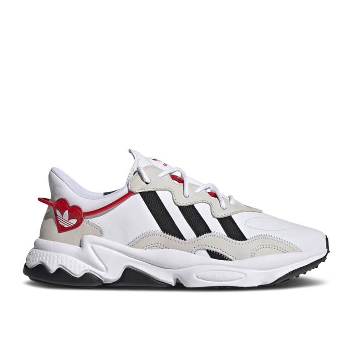 アディダス Adidas 【 Ozweego 'Valentine's Day' Men Cloud White/Core Black/Scarlet 】 メンズ 白色 ホワイト コア 黒色 ブラック|スニケス