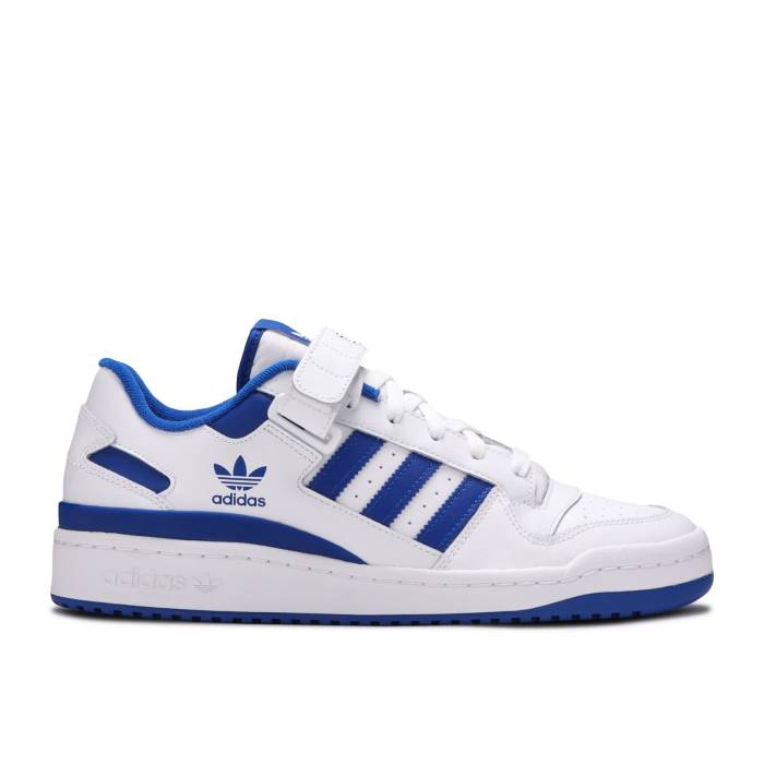 アディダス Adidas 【 Forum Low \u0027White Royal Blue\u0027 Men Cloud White/Cloud White/Royal Blue 】 討論会 メンズ 白いこと 白いこと 青み 青色