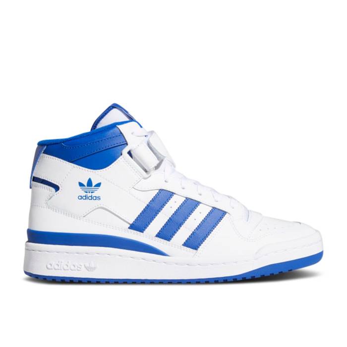 アディダス Adidas 【 Forum Mid White Royal Blue Men Cloud White/Royal Blue/Cloud White 】 フォーラム ミッド メンズ 白色 ホワイト 青色 ブルー