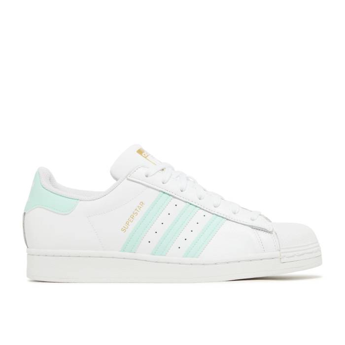 アディダス Adidas 【 Superstar 'White Clear Mint' Men Cloud White/Clear Mint/Gold Metallic 】 Superstar スーパースター メンズ 白色 ホワイト ゴールド