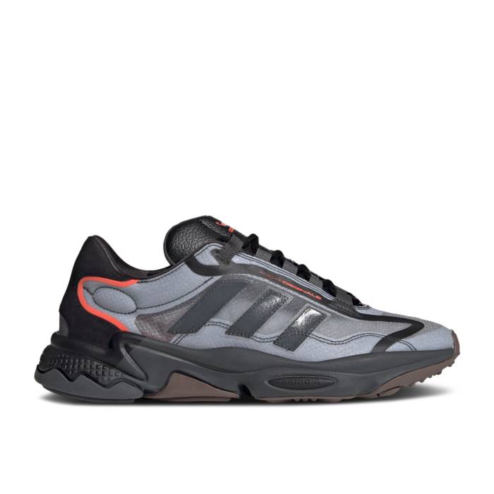 アディダス Adidas 【 Ozweego Pure \u0027Black Grey\u0027 Men Core Black/Grey Six/Solar Red 】 純然たる メンズ 中核グループ 黒いこと 黒いこと 薄墨色 薄墨色 Red 赤・赤いこと