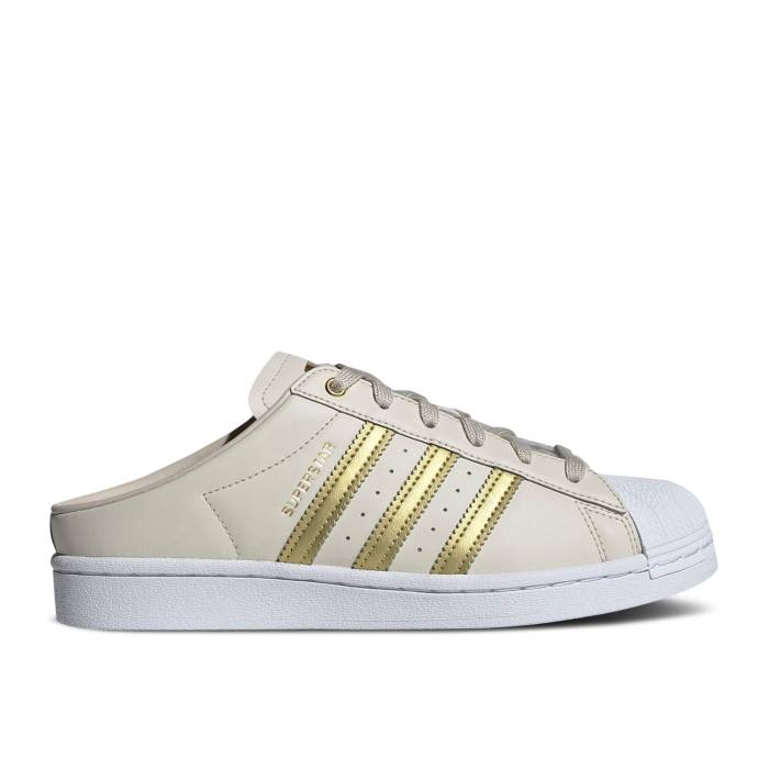 アディダス Adidas 【 Wmns Superstar Mule 'Bliss Gold Metallic' Women Bliss/Gold Metallic/Cloud White 】 Superstar スーパースター ゴールド レディース ゴールド 白色 ホワイト