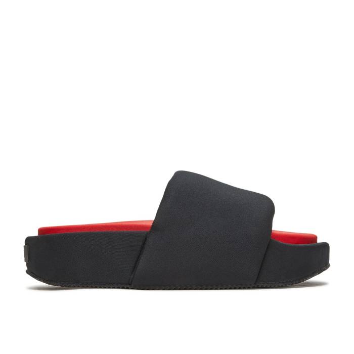 アディダス Adidas 【 Y-3 Slide \u0027Black Red\u0027 Men Black/Black/Red 】 Slide サンダル メンズ 黒いこと 黒いこと Red 赤・赤いこと