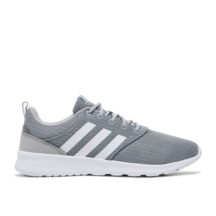 アディダス Adidas 【 Wmns Qt Racer 2.0 \u0027Grey White\u0027 Women Grey Two/Cloud White/Grey Three 】 レディース 薄墨色 薄墨色 白いこと 白いこと