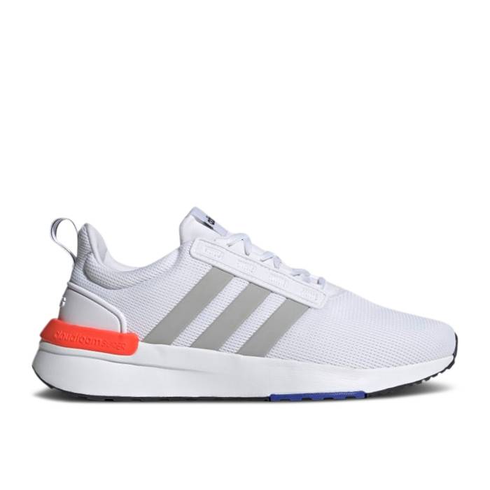 アディダス Adidas 【 Racer Tr21 \u0027White Solar Red\u0027 Men Cloud White/Grey Two/Solar Red 】 メンズ 白いこと 白いこと 薄墨色 薄墨色 Red 赤・赤いこと