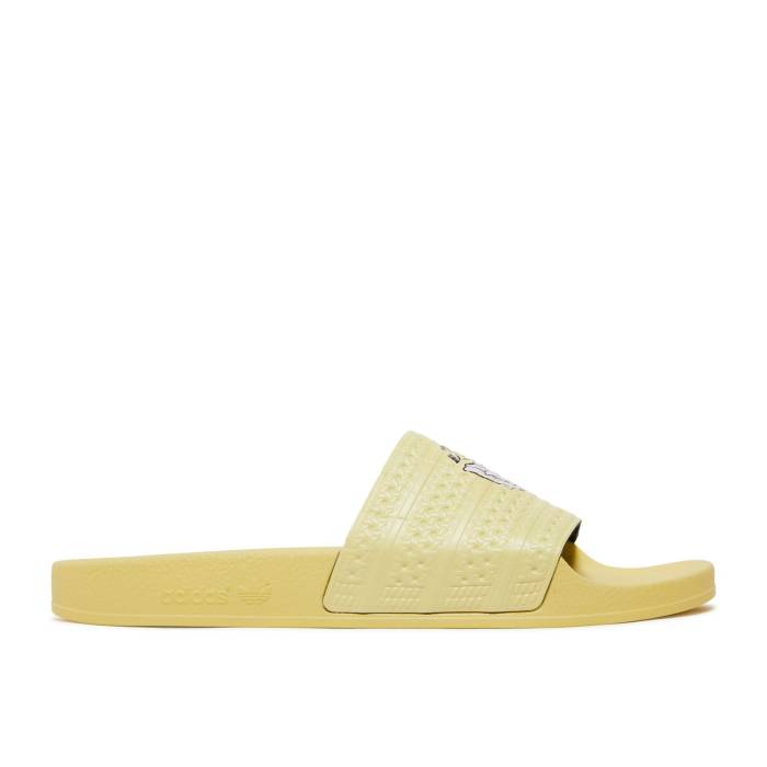 アディダス Adidas 【 Palace X Slides \u0027Wellness\u0027 Men Yellow/Yellow/Weiss/Schwarz 】 メンズ yellow 黄味がかった・黄色