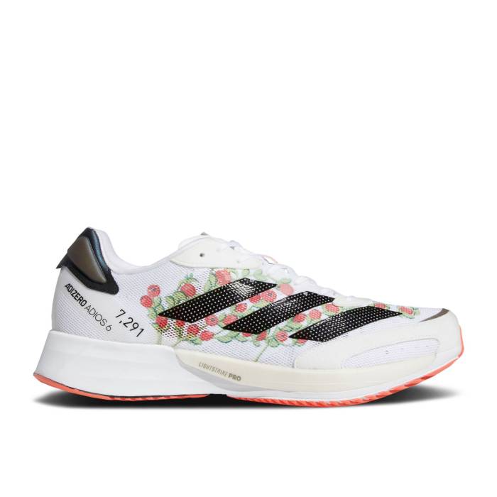 アディダス Adidas 【 Adizero Adios 6 'Pomegranate' Men Cloud White/Core Black/Solar Red 】 アディゼロ アディオス メンズ 白色 ホワイト コア 黒色 ブラック Red 赤・レッド