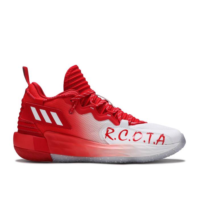 アディダス Adidas 【 Dame 7 Extply 'R.c.o.t.a.' Men Cloud White/Scarlet/Core Black 】 メンズ 白色 ホワイト コア 黒色 ブラック