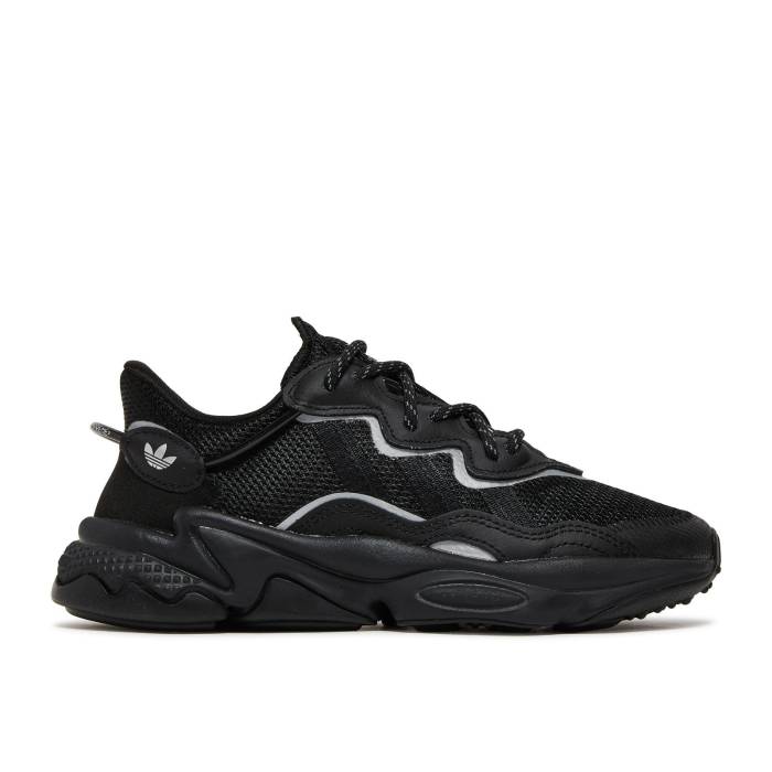 アディダス Adidas 【 Wmns Ozweego \u0027Black Reflective\u0027 Women Core Black/Core Black/Reflective Silver 】 レディース 中核グループ 黒いこと 黒いこと Silver しろがね色・しろがね色