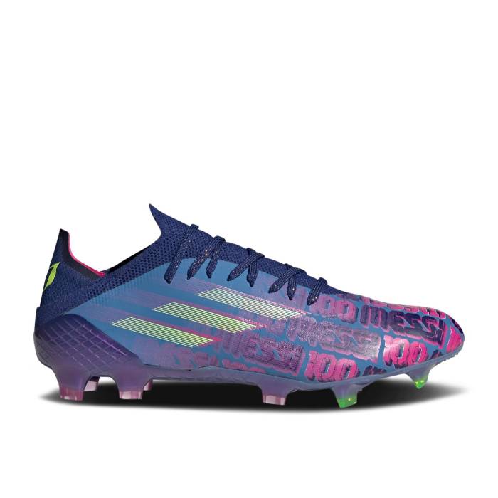 アディダス Adidas 【 X Speedflow.1 Messi Fg \u0027Numbersup\u0027 Men Victory Blue/Shock Pink/Solar Yellow 】 メンズ Victory 勝ち 青味 青味 ぼうぜん自失 pink さくら色 yellow 黄味がかった・黄色