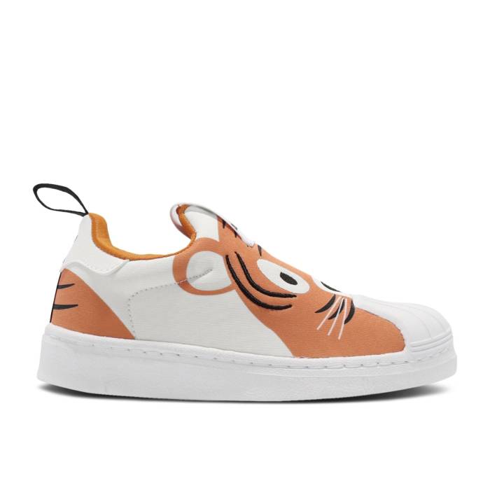 アディダス Adidas 【 Superstar 360 J \u0027Tiger\u0027 Youth Cloud White/Focus Orange/Core Black 】 Superstar はやりっ子 御坊っちゃん キッズ 白いこと 白いこと orange 橙・オレンジ色 中核グループ 黒いこと 黒いこと