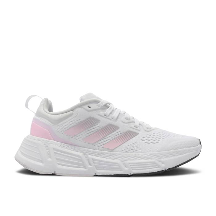 アディダス Adidas 【 Wmns Questar \u0027White Almost Pink\u0027 Women Cloud White/Matte Silver/Almost Pink 】 レディース 白いこと 白いこと Silver しろがね色・しろがね色 pink サクラ色
