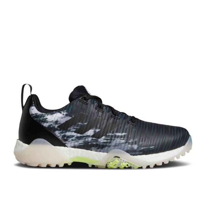 アディダス Adidas 【 Codechaos Golf \u0027Black Pulse Lime\u0027 Men Core Black/Core Black/Pulse Lime 】 golf ゴルフ メンズ 中核グループ 黒いこと 黒いこと 菩提樹