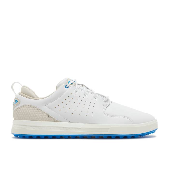 アディダス Adidas 【 Flopshot Spikeless \u0027White Blue Rush\u0027 Men Cloud White/Gold Metallic/Blue Rush 】 青み 青色 メンズ 白いこと 白いこと ゴールド 青み 青色 rush 混雑時