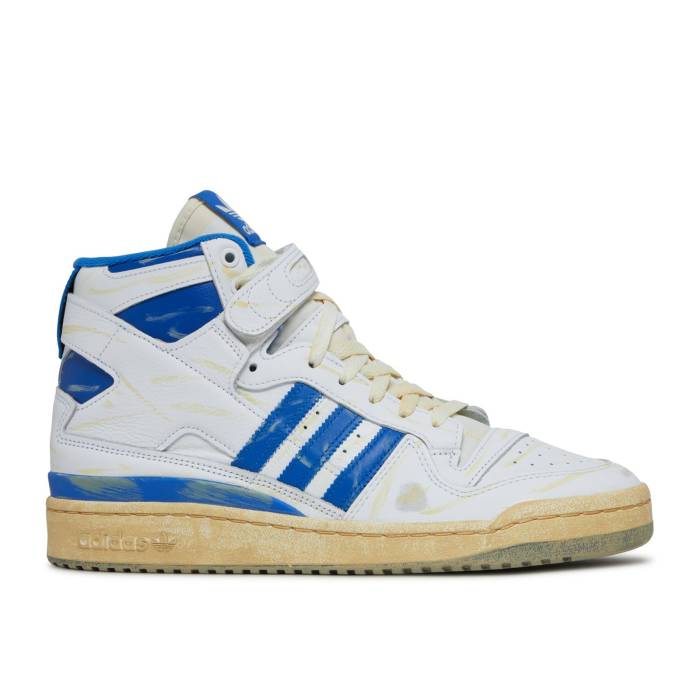 アディダス Adidas 【 Forum 84 High \u0027Worn Blue\u0027 Men Footwear White/Blue/Footwear White 】 討論会 ご機嫌 メンズ 白いこと 白いこと 青味 青色 メンズ靴-スニーカー-靴