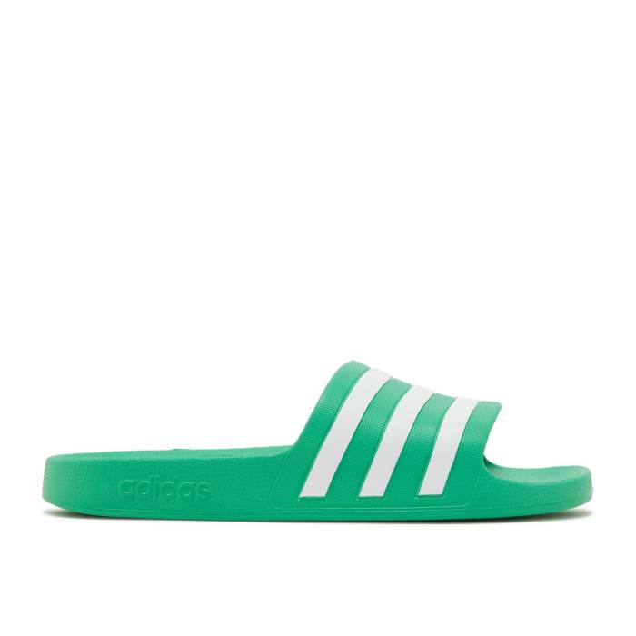 アディダス Adidas 【 Adilette Aqua Slides \u0027Vivid Green\u0027 Men Vivid Green/Cloud White/Vivid Green 】 アディレッタ アクア メンズ green 緑・緑であること 白いこと 白いこと