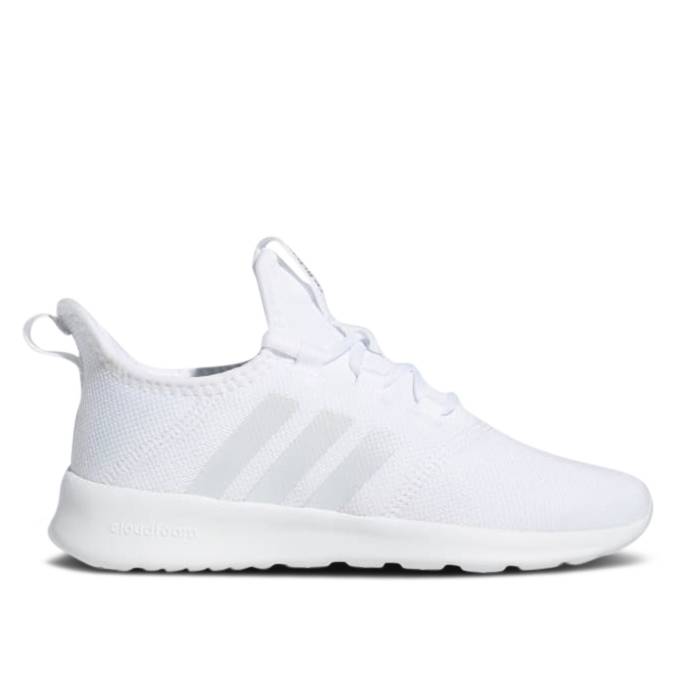 アディダス Adidas 【 Cloudfoam Pure Slip-On J 'Cloud White Silver Metallic' Youth Cloud White/Blue Tint/Silver Metallic 】 ピュア slip-on スリッポン 白色 ホワイト Silver 銀色・シルバー ジュニア キッズ 白色 ホワイト|スニケス