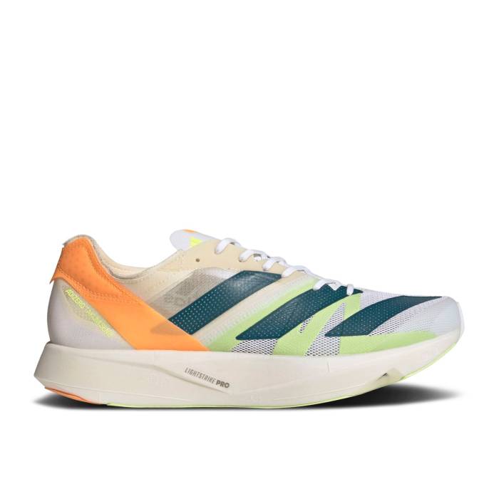 アディダス Adidas 【 Adizero Takumi Sen 8 White Real Teal Men Cloud White/Real Teal/Flash Orange 】 アディゼロ レアル メンズ 白色 ホワイト レアル orange 橙・オレンジ