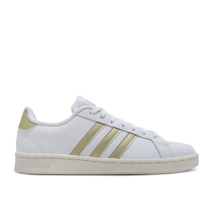 アディダス Adidas 【 Wmns Grand Court 'White Gold' Women Cloud White/Gold Product/Cloud White 】 グランド コート レディース 白色 ホワイト ゴールド|スニケス